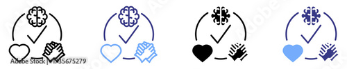 behavior support icon set multiple style