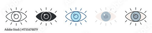 Vision Icon Set Multiple Style Collection