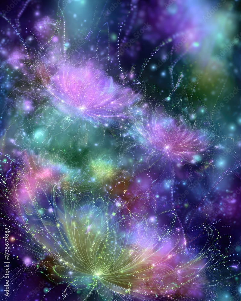 Obraz premium Abstract Colorful Fireworks Space Explosion