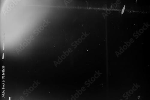 Abstract black and white scanner texture with noise, grain, static and glitch distortion background