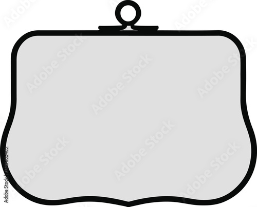 Simple elegant outline of a clutch purse 1