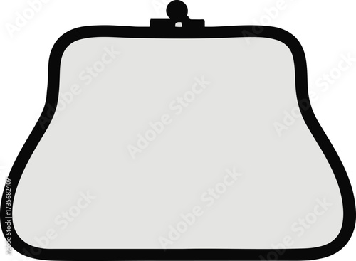 Simple elegant outline of a clutch purse 2