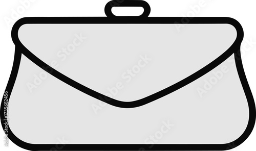 Simple elegant outline of a clutch purse