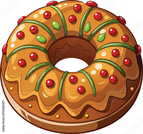Christmas Fruitcake Traditions traditional cake with candied peel and nut decoration