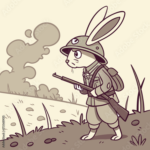 easter bunny with easter egg