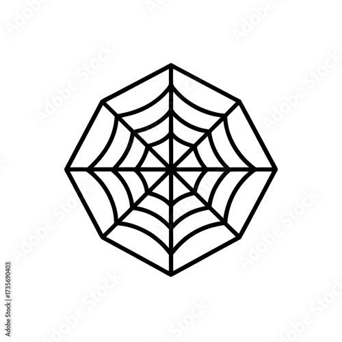 Spider web in octagon shape art