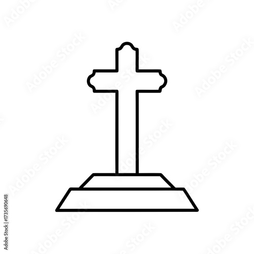 Outline of a christian cross