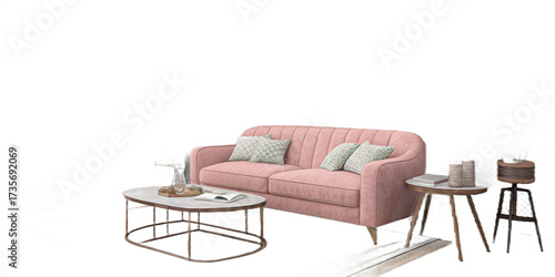 modern living room with sofa
