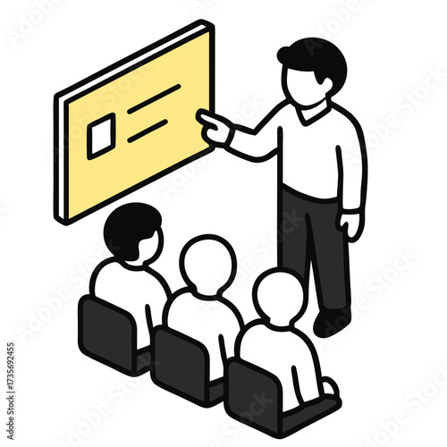 Engaging team work session in a contemporary office setting, featuring a presenter sharing insights and fostering group collaboration