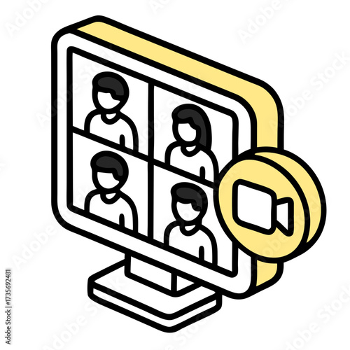 Streamlined remote work team collaboration for the modern office, facilitating productive online meetings and virtual communication in a digital setting