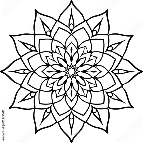 Intricate mandala pattern abstract geometric design symbol of spirituality and harmony vector