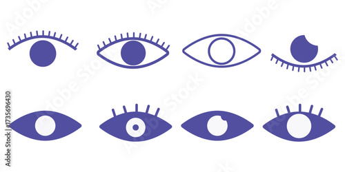 vector eye icon for visible and invisible passwords