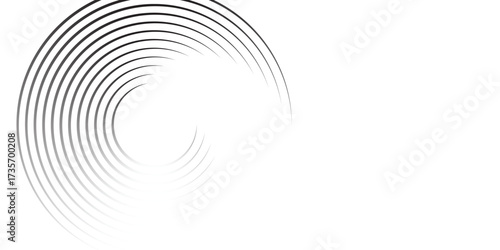 abstract background. black circle lines pattern. Futuristic technology concept. Suit for cover, poster, banner, brochure, header,