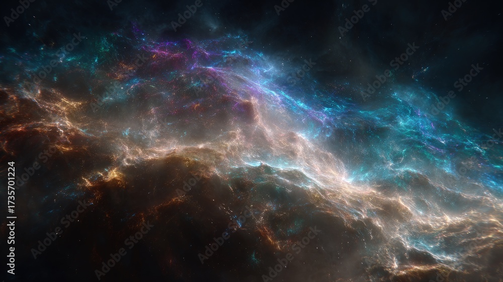 Fototapeta premium Colorful Abstract Nebula In Deep Space
