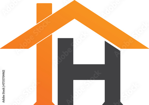 House logo design. Luxury Real estate logo design. H logo design. House H logo design. Architectural, Financial, Technology, Security H logo design. Minimalist, Simple, Abstract logo design
