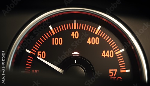Low Fuel gauge showing fuel dashboard 