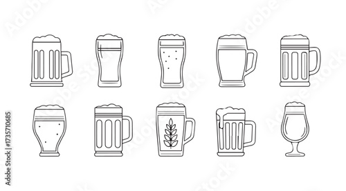 Vector art of beer set