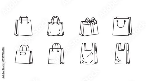 Vector art of shopping bag