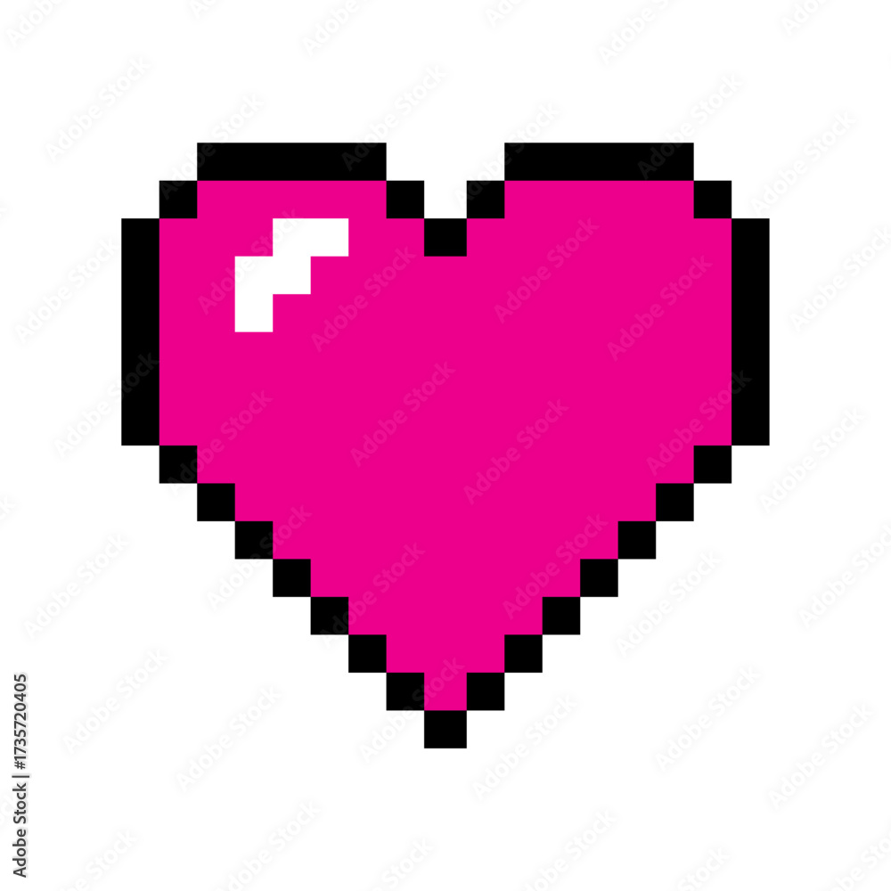 Obraz premium love vector pixel design illustration