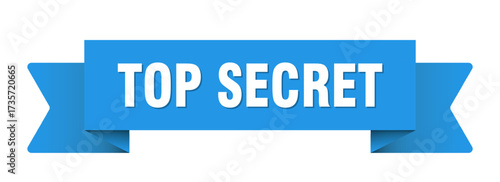 top secret ribbon isolated on transparent background. top secret ribbon