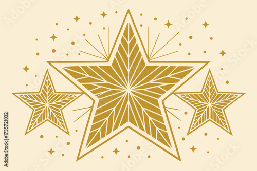 Sparkling gold glitter stars abstract background festive celebration festive sparkle luxury design element