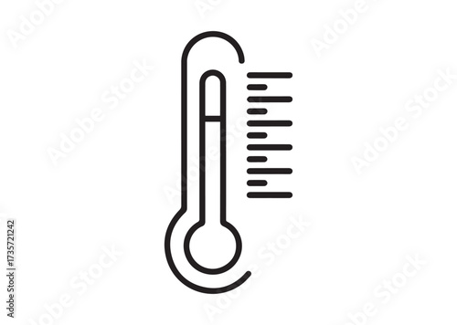 Medical thermometer line art vector