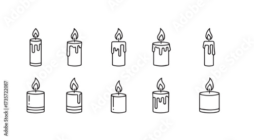 Vector art of candles