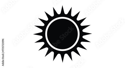 Abstract black and white sunburst design with a central oval shape