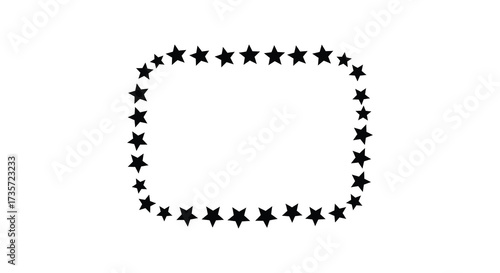 A simple black star shaped rectangle outline on a white background