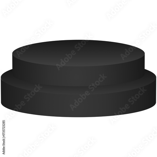 Black Podium 3d Display Product Placement Design Template Illustration