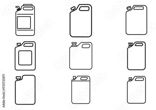 Canister line art vector