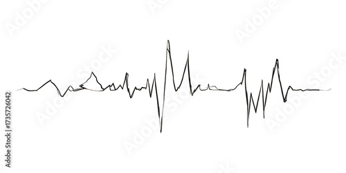 Abstract EKG Heartbeat Line Graphic