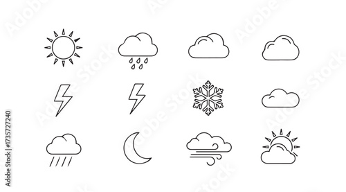 Vector art of weather icon collection