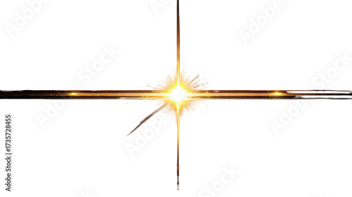 Bright Orange And Yellow Lens Flare On Black Background