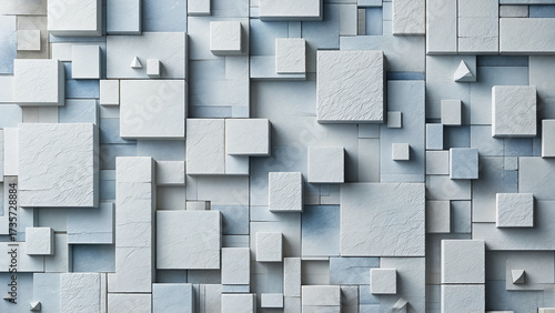 textured cubism in stone