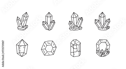 Vector art of crystals