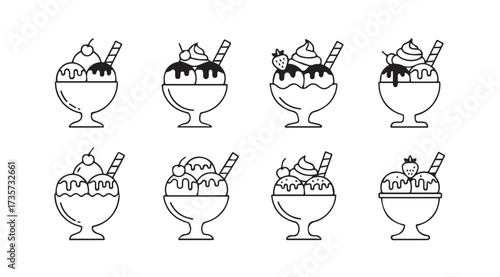 Vector art of ice cream isolated