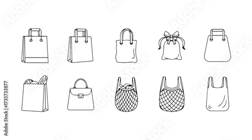 Vector art of bag isolated on white