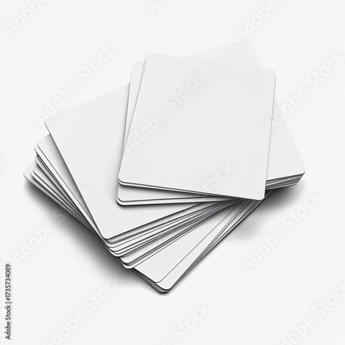 Stack of plain white cards