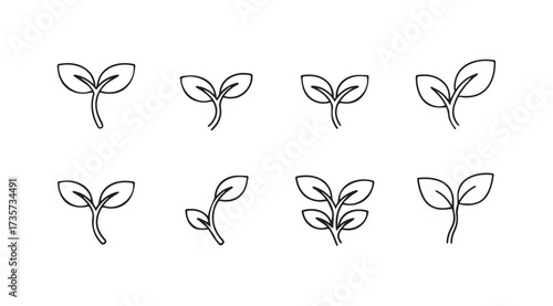 Vector art of sprout on white