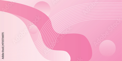 Abstract background with glowing wave. Shiny moving lines design element. Modern pink gradient flowing wave lines. Futuristic technology concept.