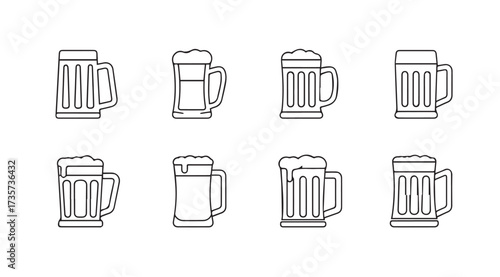 Vector art of beer mug isolated