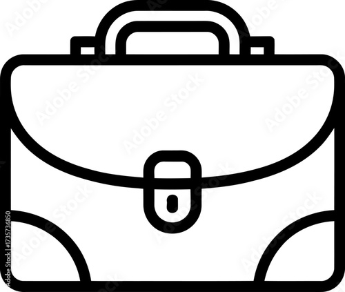 Business briefcase icon symbolizing work opportunity and professional career path