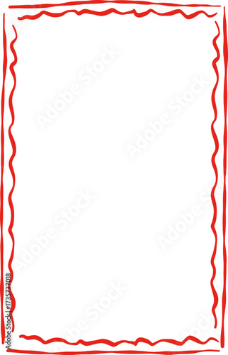 Whimsical Doodle Frames and Borders. Vector Wavy Decorative Frames  with Hand-Drawn Lines and Coquette Charm for Christmas, Valentines day, birthday, menu, bachelorette party design line art.