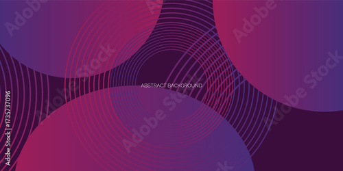 Abstract background with glowing circle  wave. Shiny moving lines design element. Modern pink blue gradient flowing wave lines. Futuristic technology concept.