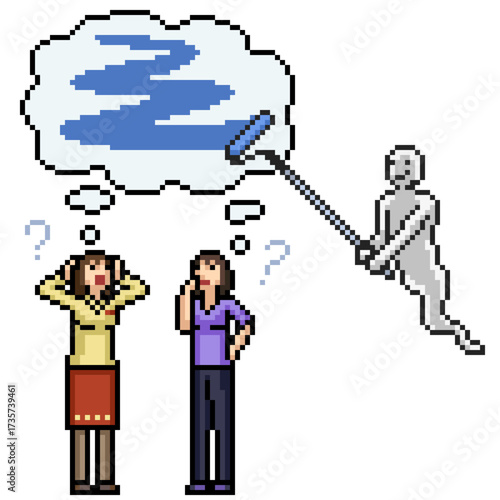 pixel art of ghost erase memory