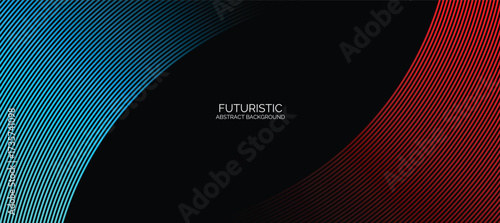 Abstract background with glowing wave. Shiny moving lines design element. Modern pink blue gradient flowing wave lines. Futuristic technology concept.