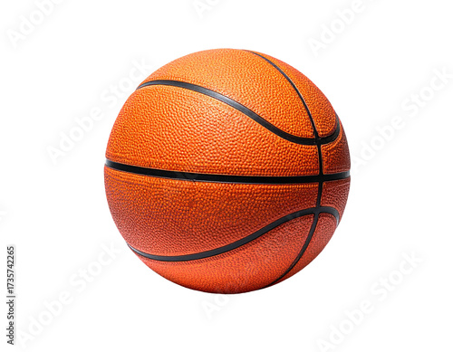 Wallpaper Mural Orange sphere with black lines and textured surface isolated on a black background Torontodigital.ca