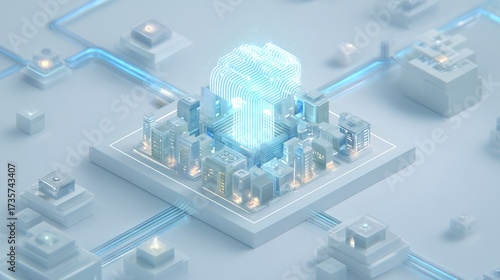 Digital Twin, Przemysł 5.0, Smart Factory, Izometria 3D, Modularny, Automatyzacja, Renderowanie, Holografia, Produkcja przyszłości, Sieć, Łańcuch dostaw, Zrównoważony rozwój, Inżynieria, Przemysł
