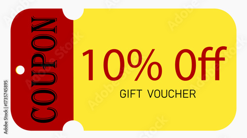 Gift Voucher Design Template, Ten Dollar Value Coupon